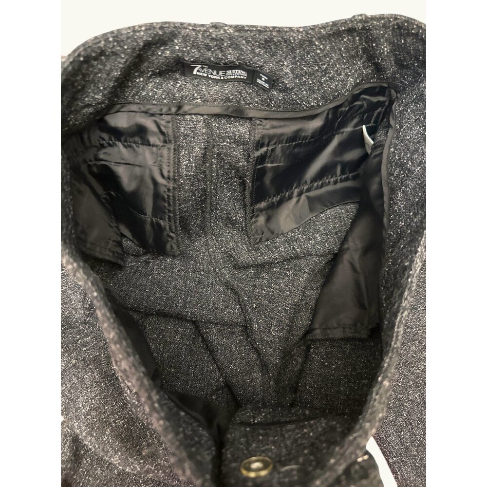 7th Avenue Suiting Collection 8P Dark Gray Tweed Pants Tailored Straight Leg - Picture 11 of 12